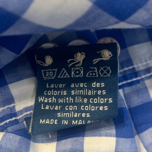 Faconnable ~ Long Sleeve Button-Down Shirt in Blue/White Check Size M - Picture 12 of 12